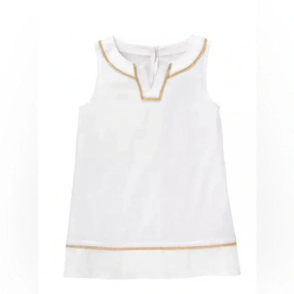 Janie and Jack Swim Coverup Girls’ 5 White Metallic Trim NWT - Picture 1 of 8